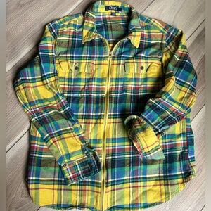 Chaps Multicolor Plaid Flannel Shirt